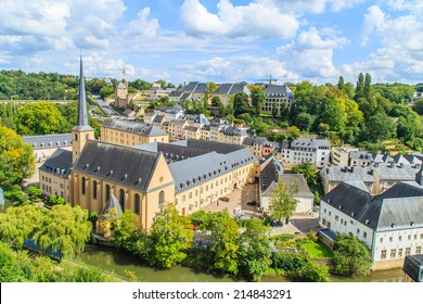 A cityscape of Luxembourg city in Luxembourg
