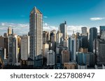 Cityscape of Makati. It is a city in Philippines known for the skyscrapers and shopping malls of Makati Central Business District