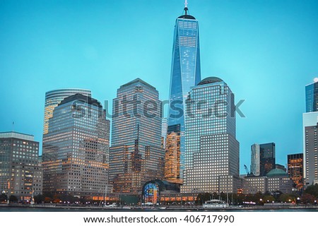 Cityscape in newyork city  of Manhattan