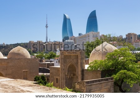 Similar – Image, Stock Photo tower Old town Building