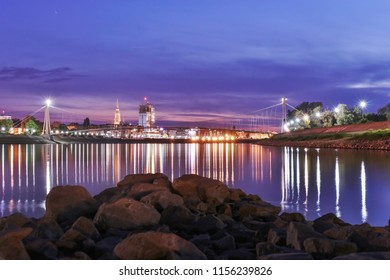 Cityscape Of Osijek At Dusk