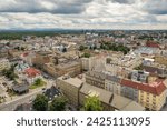 Cityscape of Ostrava in summer seen from the Ostrava Nova Radnice town hall, Czech Republic.