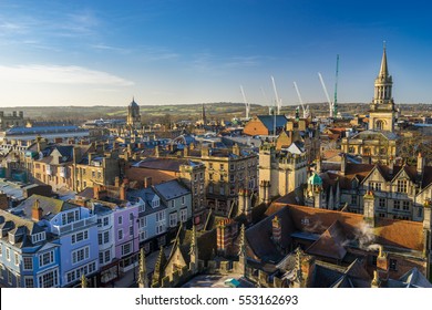Cityscape of Oxford City. Oxfordshire, England, UK