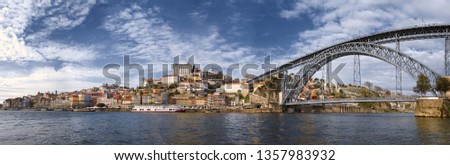 View to the old town Porto and Ponte Dom Luís I