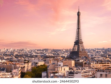 Cityscape of Paris with Eiffel Tower - Powered by Shutterstock