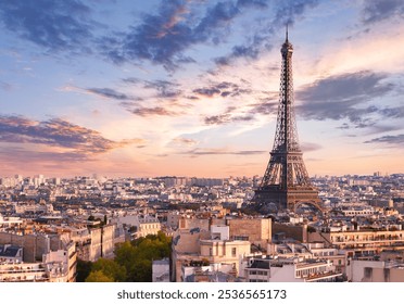 Cityscape of Paris with Eiffel Tower