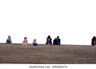 Cityscape. People Relax Under Arch. Created In St. Louis, MO, May 30, 2021