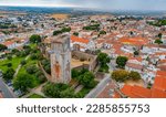 Cityscape of Portuguese town Beja.