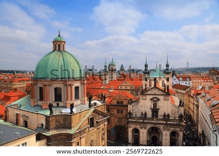 Similar – Image, Stock Photo Prague city view historical buildings