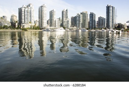 Cityscape with reflection