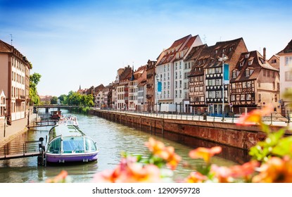 Cityscape Of Strasbourg And Ill River In Spring