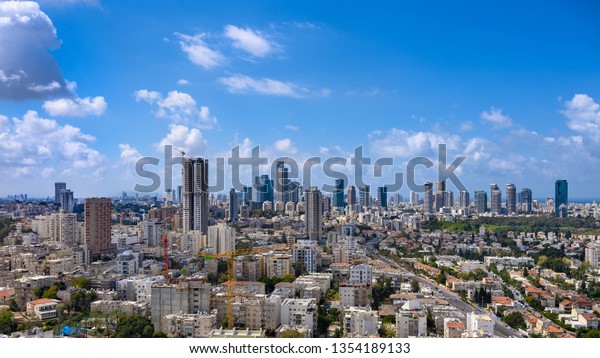 Cityscape Tel Aviv Skyscrapers Israel Stock Photo 1354189133 | Shutterstock