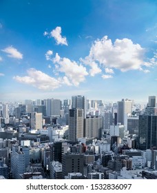 Cityscape Of Tokyo City, Japan - Tokyo Is The World's Most Populous Metropolis And Is Described As One Of The Three Command Centers For World Economy. Tokyo Skyline.