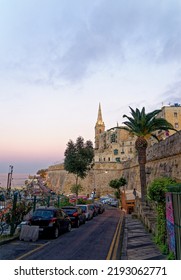 Cityscape Of Valletta, The Capital Of Malta. Travel Destination Europe - 2nd Of February, 2016