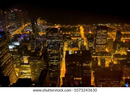 Similar – Image, Stock Photo glowing city #2 Toronto