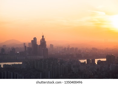 Cityscape View From N Seoul Tower, Soeul, South Korea