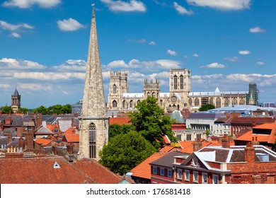 Cityscape of York, a town in North Yorkshire, England