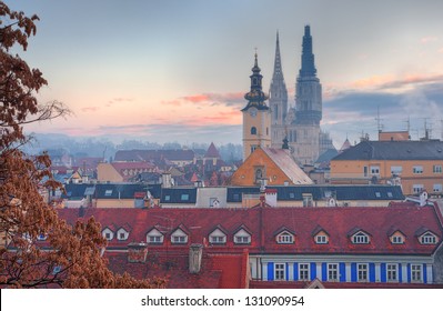 Cityscape Of Zagreb. Croatia.