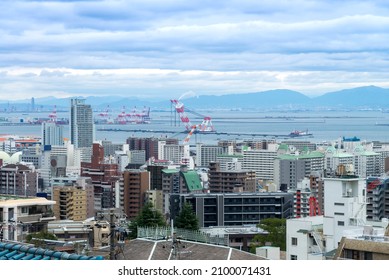 Cityscapes Of Kobe City In Winter Skyline, Office Building And Downtown Of Kobe Bay, Japan, Kobe Has Been An Important Port City.