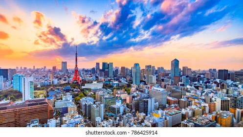 Cityscapes view sunset of Tokyo city Japan - Shutterstock ID 786425914