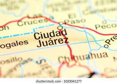 Ciudad Juarez. Mexico On A Map