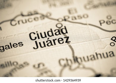 Ciudad Juarez. Mexico On A Map
