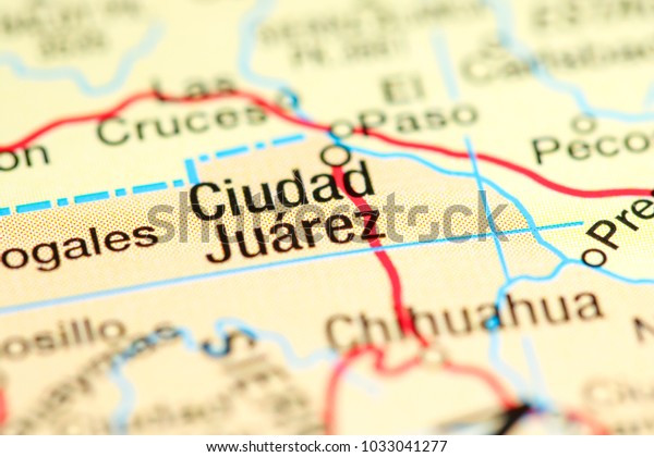 Ciudad Juarez Mexico On Map Stock Photo Edit Now 1033041277