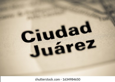 Ciudad Juarez On A Geographical Map Of USA