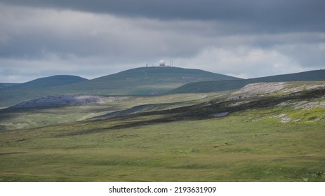The Civil Aviation Authority Air Traffic Control Radar On The Summit Of Great Dun Fell, Eden Valley, North Pennines, Cumbria, UK