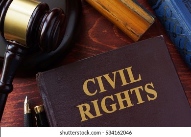 Civil Rights Title On A Book And Gavel.