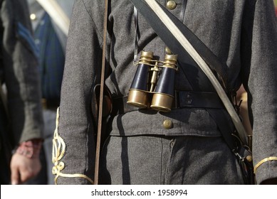 Civil War Reenactment Officer In The Field Uniform