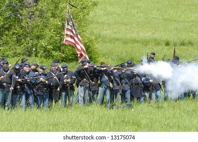 Civil War Reenectment, The Battle Of Chancellorsville.