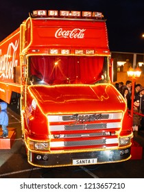 Clacton On Sea, Essex - 20th December 2017 - The World Famous Coca Cola, CocaCola Christmas Truck, Lorry On View For All To See