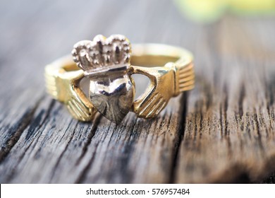 A Claddagh Ring of Irish a traditional ring for love and true love