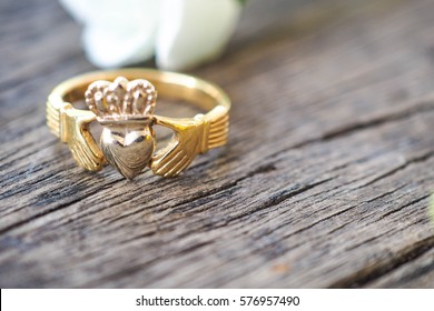 A Claddagh Ring of Irish a traditional ring for love and true love