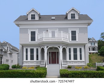 Clapboard House With Large Porch