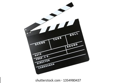 Clapper Board Isolated On White Background