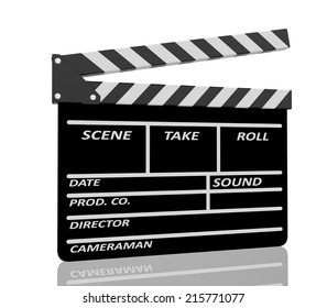 Movie Clapperboard Vector Cinema Film Production Stock Vector (Royalty ...