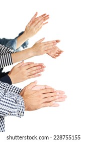 Clapping Hands Isolated On White 