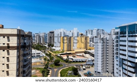 Águas Claras, a neighbourhood in Brasília, Brazil as seen from above