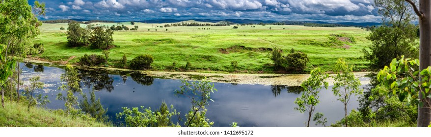 Clarence River Near Tabulam NSW Australia. Shot From The East Bank.