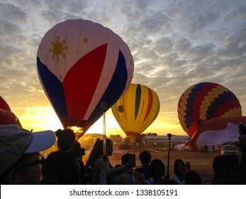 Clark Free Port Zone, Angeles, Pampanga - February 2017: Philippine International Hot Air Balloon Fiesta