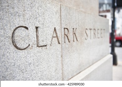 Clark Street In Chicago