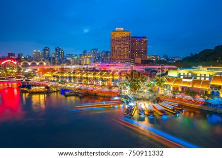 Clarke Quay is a historical riverside quay in Singapore, located within the Singapore River .