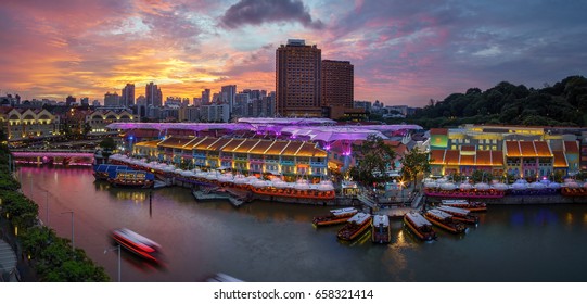 Clarke Quay Sun Set