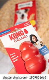 Clarkston, MI, USA -  02 02 2021 : Kong Classic Dog Treat Toy