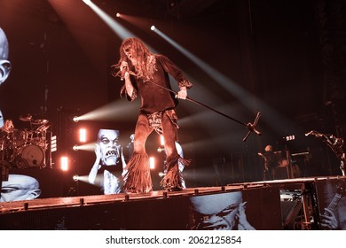 Clarkston, Michigan -U.S.A. - 09-18-2021: Rob Zombie Performing Live For RIFF Fest 2021 