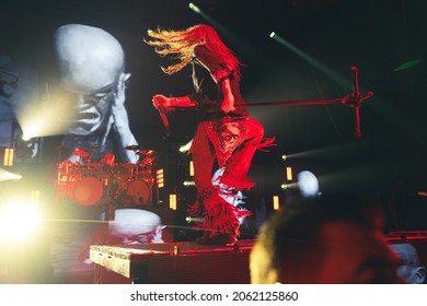 Clarkston, Michigan -U.S.A. - 09-18-2021: Rob Zombie Performing Live For RIFF Fest 2021 