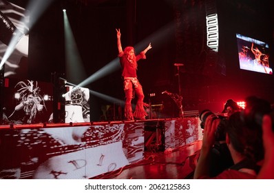 Clarkston, Michigan -U.S.A. - 09-18-2021: Rob Zombie Performing Live For RIFF Fest 2021 