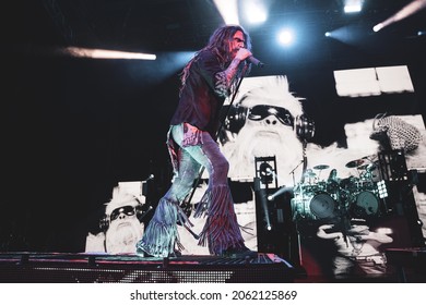 Clarkston, Michigan -U.S.A. - 09-18-2021: Rob Zombie Performing Live For RIFF Fest 2021 